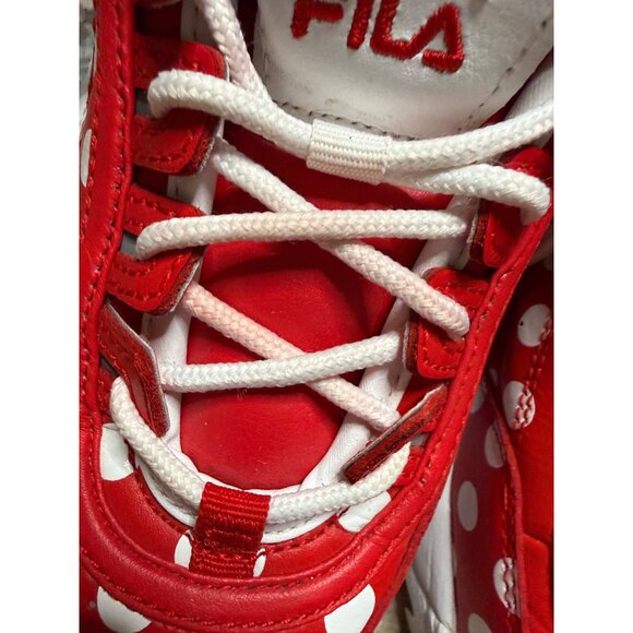 Fila Disrupter 2 Womens Red & White Polka Dot Chunky Sneakers EU 39 / US 8 Read - Picture 7 of 14